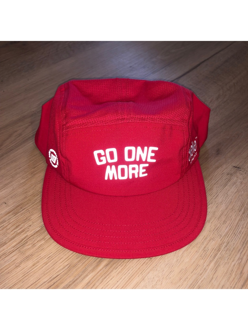 Ciele x BPN Go One More 5 Panel Hat Cap Red Bare Performance Nutrition Running